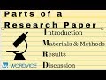 IMRD: The Parts of a Research Paper