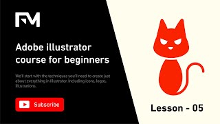 05 - Adobe Illustrator فى برنامج Curvature Tool تعليم اللستريتور للمبتدئين - طريقة رسم لوجو باستخدام