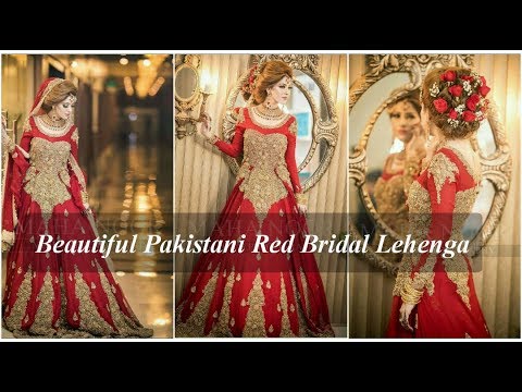 red and orange pakistani dress