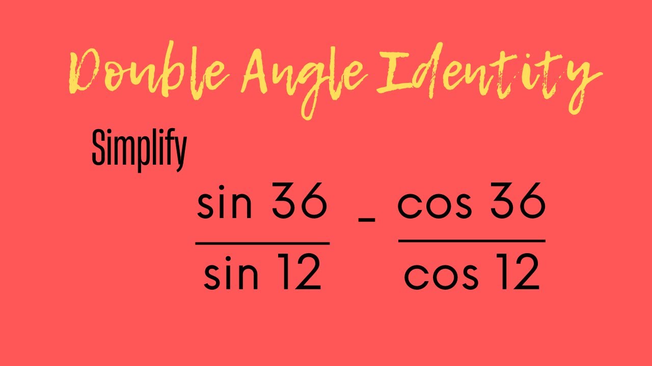 Trigonometry Concepts Double Angle Identity YouTube Trigonometry Concepts Double Angle Identity YouTube