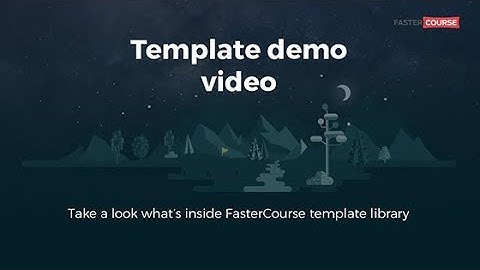 Examples of FasterCourse templates