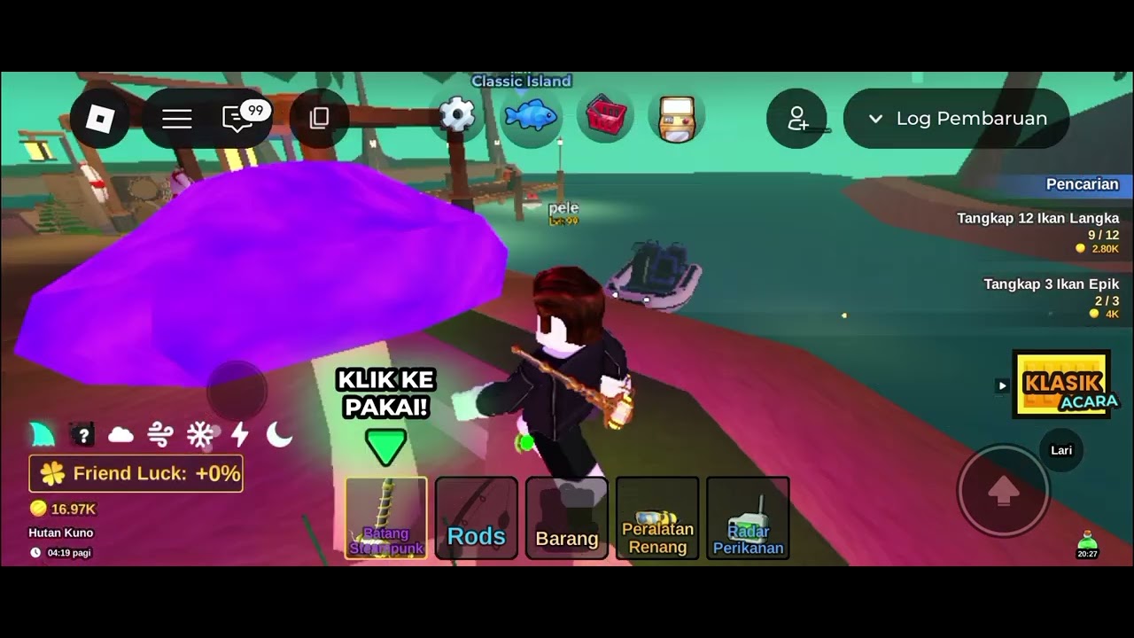 Berusaha dapatin mythic dan secret di (,fish it)