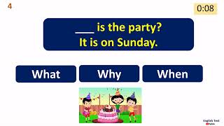 Wh Question Words Quiz for Kids screenshot 4