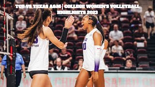 TCU vs Texas A&M | 2023 College Women's Volleyball Highlights