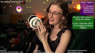 Live Asmr Spoolies, Mouth Sounds, Lotion Hand Mage, Squishy Sounds, & More