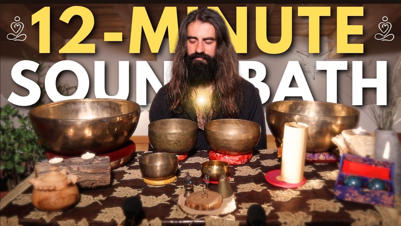 12-Minute Tibetan Singing Bowl Meditation ⫸ Binaural Beats Sound Bath ...