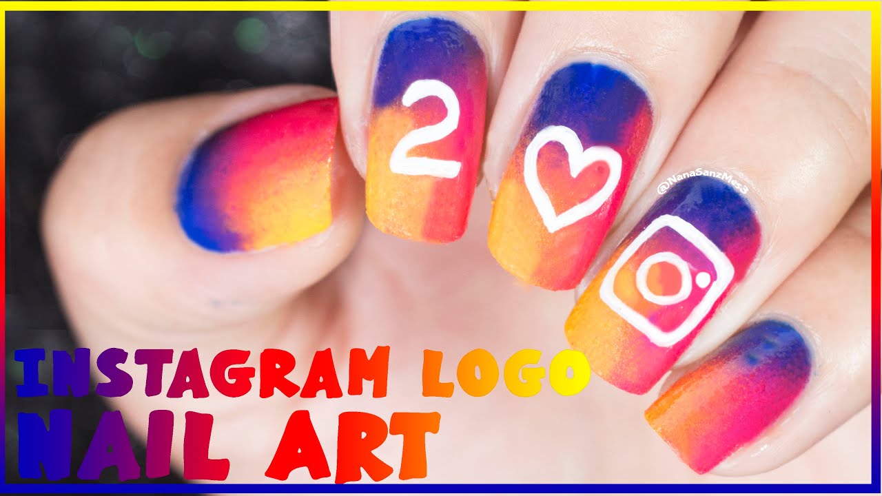 Instagram Logo nail art NanaSanzMes3 YouTube