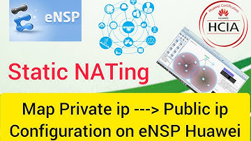 How to Configure Static NATing mapping of private ip into Public ip one to one on eNSP Huawei