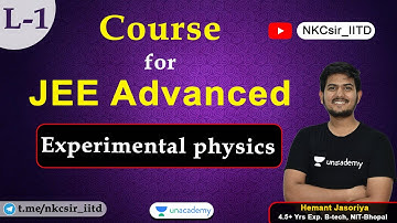 Experimental Physics  Advanced Problem | Course for JEE Advanced 2021 | JEE Physics | by Hemant Sir