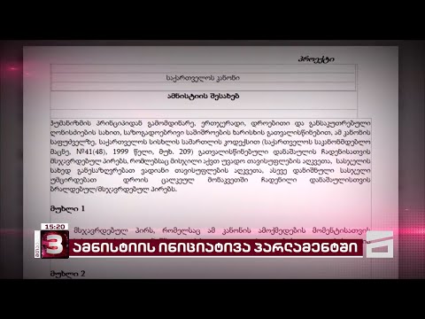 \"გირჩმა\" პარლამენტში საყოველთაო ამნისტიის კანონპროექტი დააინიცირა