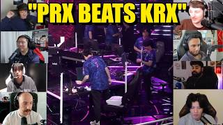 Valorant streamers react to PRX victory over KRX after an INSANE match