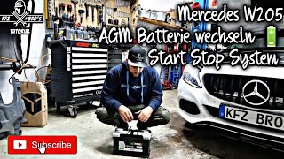 Mercedes W205 C180 | Batterie wechseln 🔋 | AGM | Start Stop System | Anleitung | Change Battery