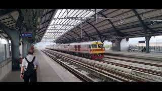 ขบวน 112 | ขบวนรถเร็วที่ 112 วิ่งผ่านสถานีรถไฟฟ้าทุ่งสองห้องบนทางยกระดับ
