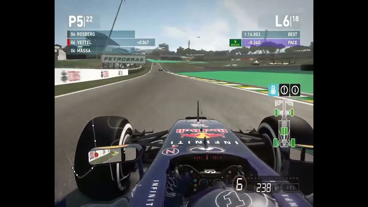F1 2014 Game Play Best Battles & Overtakes Ever Sao Paulo Grand Prix