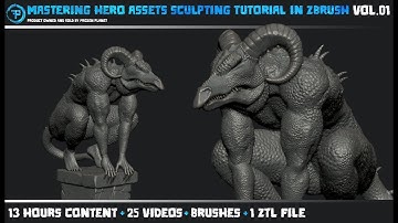 Mastering Hero Asset Sculpting Tutorial in Zbrush Vol 01