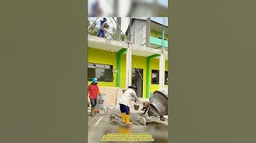 Smart Construction Hack: Moving Cement Buckets with a Mixer!