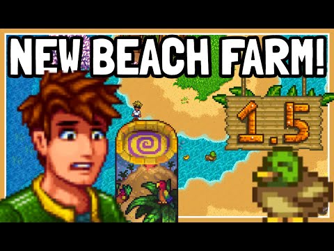 The NEW Beach Farm Layout FULL Showcase in Stardew Valley 1.5!