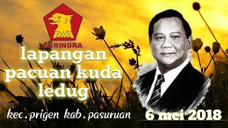 lapangan pacuan kuda ledug, prigen, pasuruan acara apel kader gerindra sejawa timur