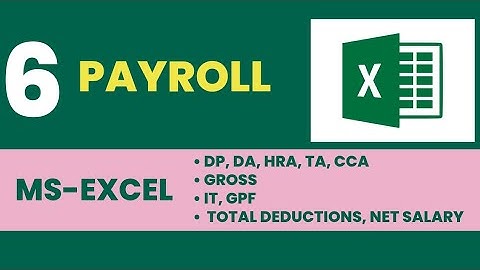 Payroll calculation || Ms-Excel || B.com || Practical