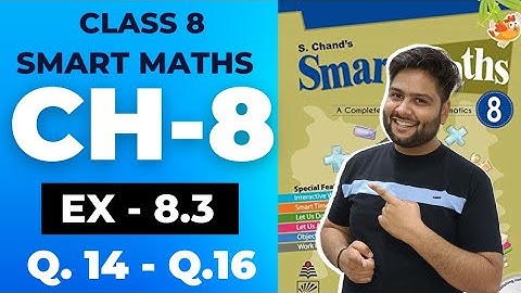 Smart Maths Class 8, Chapter - 8 || Exercise 8.3 || Percentage and It