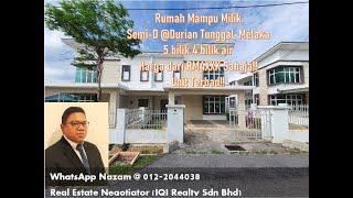 Rumah Semi-D Mampu Milik di Durian Tunggal. Dari RM 4XXK Sahaja!!!