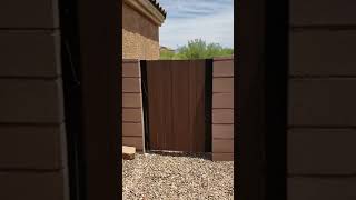 Iron wood gate   Synthetic wood   Affordable Fence and Gates Tucson