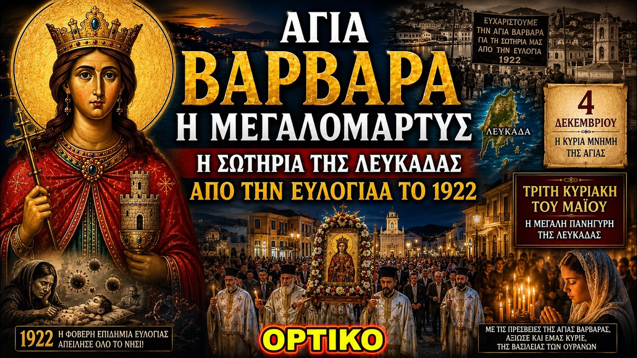 Ανάμνηση Θαύματος Αγίας Βαρβάρας Στην Λευκάδα