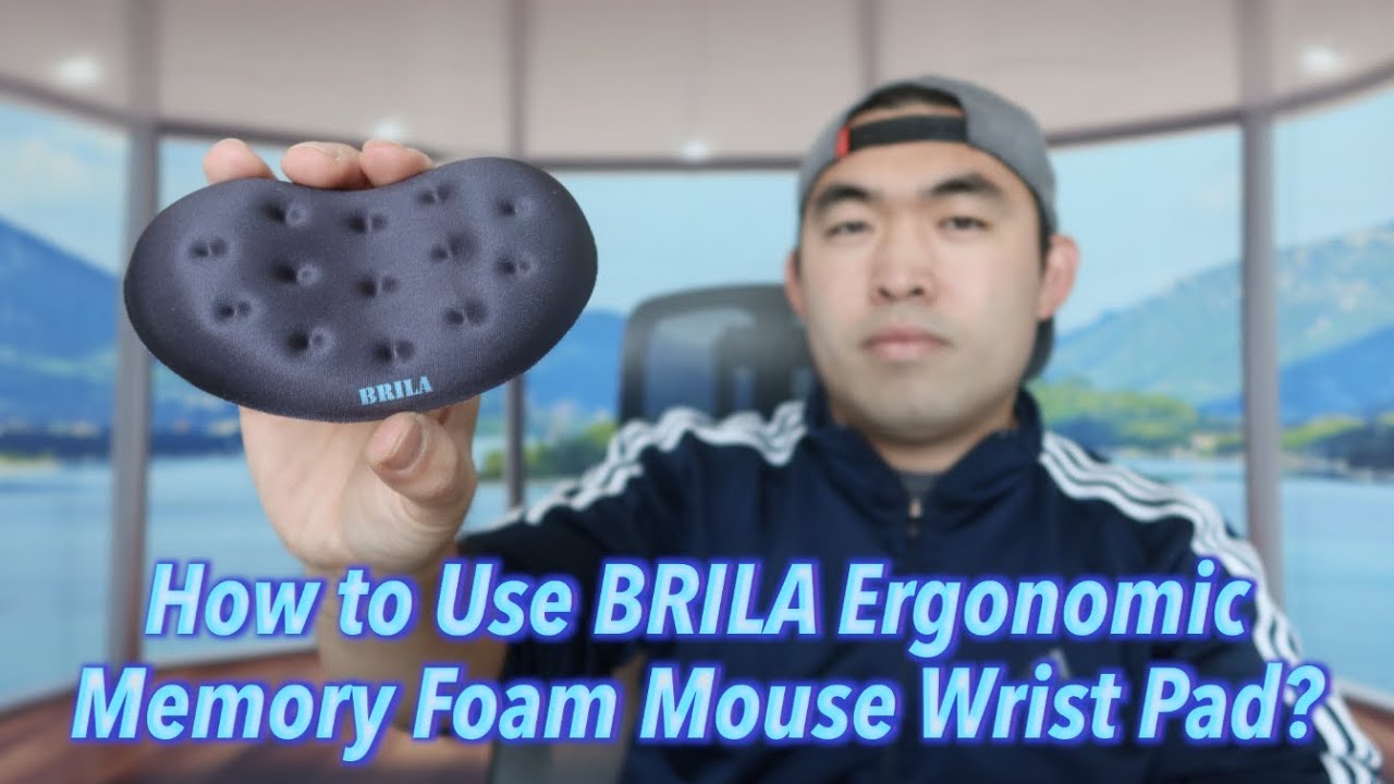 BRILA Memory Foam Mouse & Keyboard Wrist Rest Support Pad Cushion Set