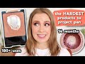 The HARDEST Makeup To Hit Pan On/Use Up // Makeup that lasts FOREVER!