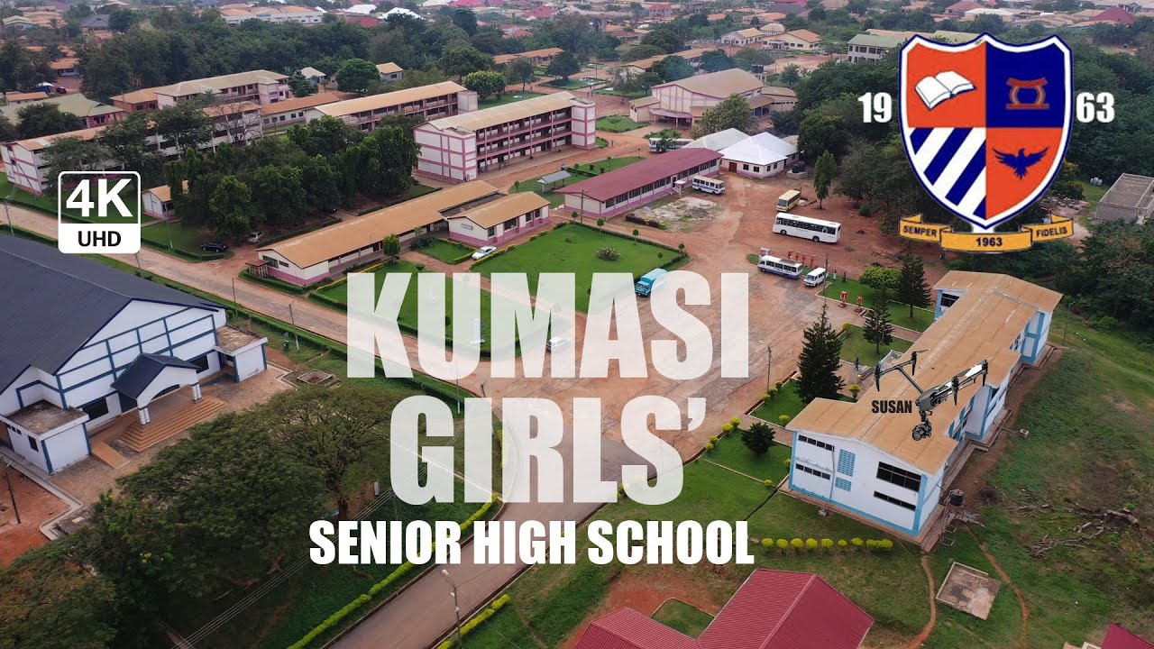 Kumasi Girls' Senior High School AHEMAA KUGISS Aerial View 4K