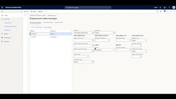 Dynamics 365 | Human Resource | Employment History
