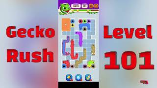 Gecko Rush Level 101 Walkthrough 🦎⚡ | Fast Arcade Gameplay | Mini Boss