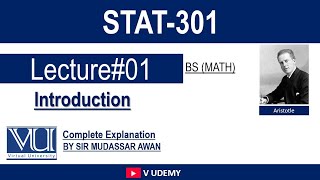 STA 301 | Lecture 01 | Introduction to Statistics | BS Maths | VU