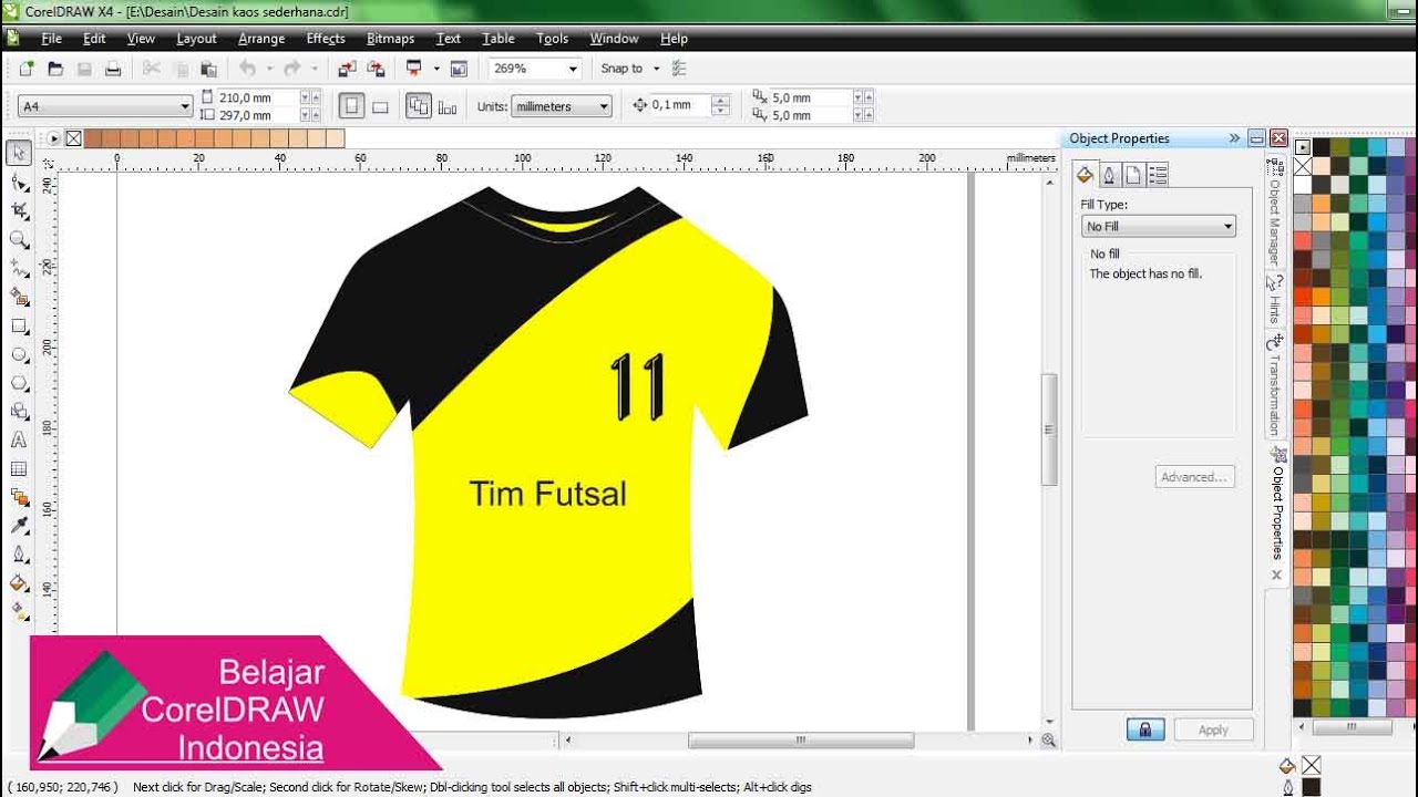 Tutorial Membuat Desain Baju Dengan Corel Draw X7  Klopdesain