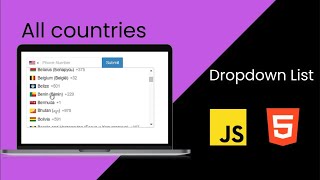 Create Phone Number Text Field With Country Codes and Flags using HTML and JavaScript screenshot 3