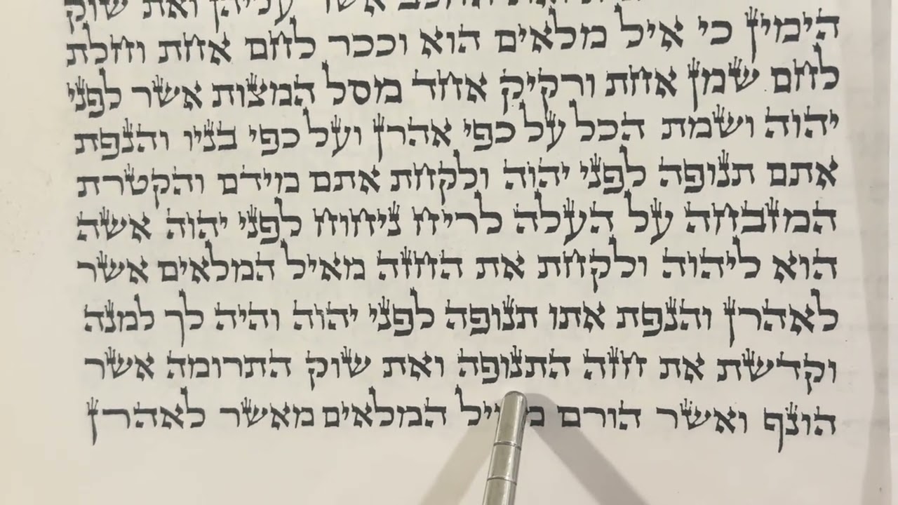 Torah Reading Tezaveh fifth Aliyah