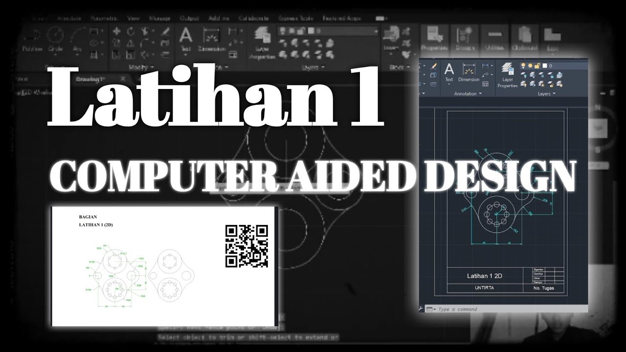LATIHAN 1 COMPUTER AIDED DESIGN - YouTube