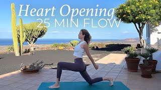 Heart Opening Yoga Flow | 25 Min Vinyasa Yoga Class |  All levels