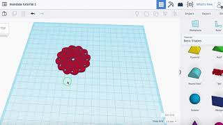 Mandala tutorial1 using Tinkercad - CTRL+D