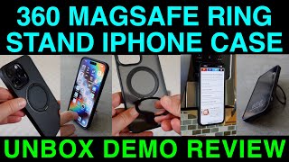 360 Rotatable MagSafe Ring Stand Case iPhone 14 Pro Max Juntone Demo Review Unboxing