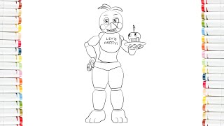 Five Nights at Freddy's - How to COLORING Chica from FNAF