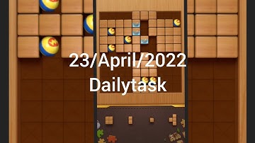 Block jigsaw puzzle game daily task today solved/ April -23- 2022 #blockjigsawpuzzle #dailytasks