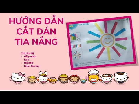 Hướng dẫn trẻ cắt dán tia nắng