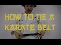 How to tie a karate belt correctly