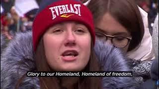 Putin sings the Russian National Anthem