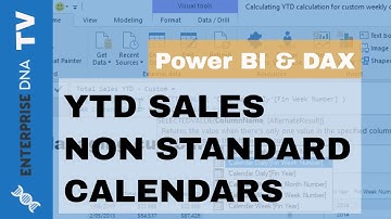 Year To Date Sales For Non Standard Calendar Tables - DAX in Power BI