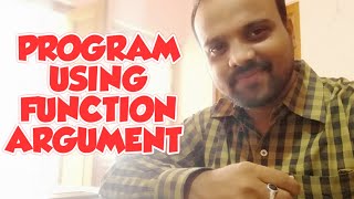 STD - 9 COMPUTER PROGRAM USING FUNCTION ARGUMENT