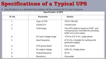 Features & Specifications of UPS| UPS Part-3| Trade Theory|Electronics Mechanic 2nd Year| Basava ITI