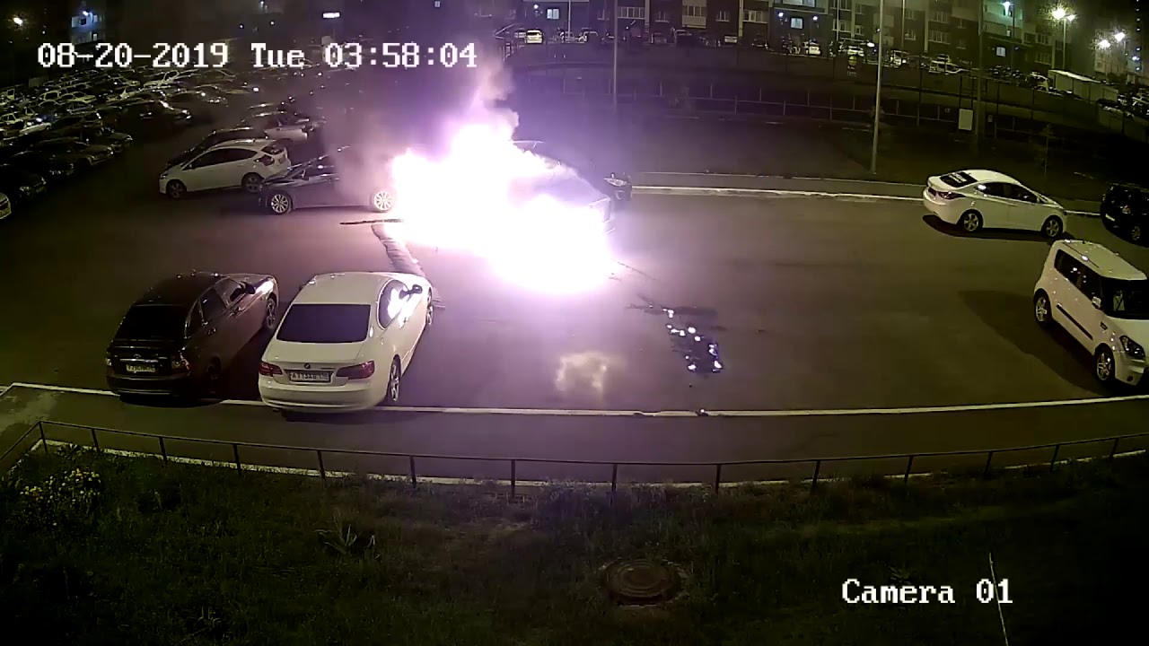 Поджог автомобиля видео Поджог автомобиля видео