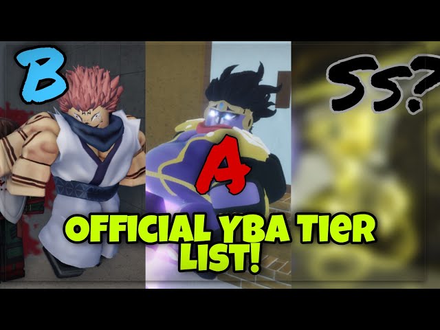 YBA Skins Tierlist (as of v1.535) Tier List (Community Rankings